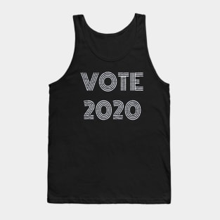 Vote 2020. Distressed Lettering. (Black Background) Tank Top